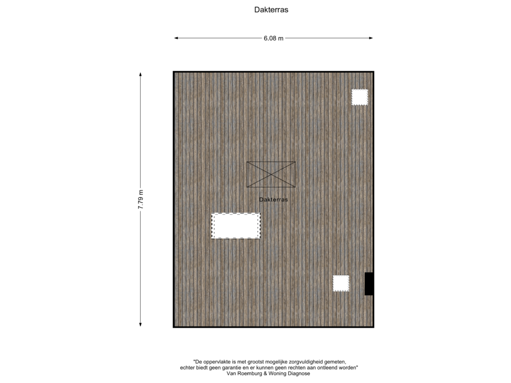 View floorplan of Dakterras of Van Baerlestraat 142-2