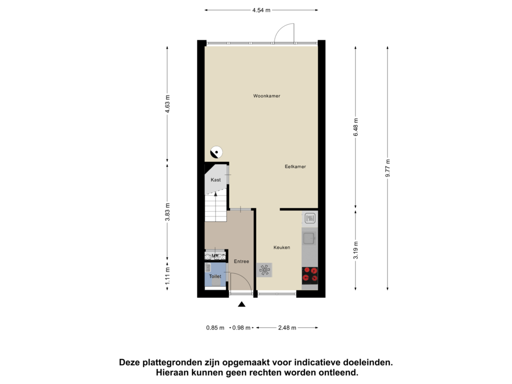 View floorplan of Begane grond of Moreelsestraat 32