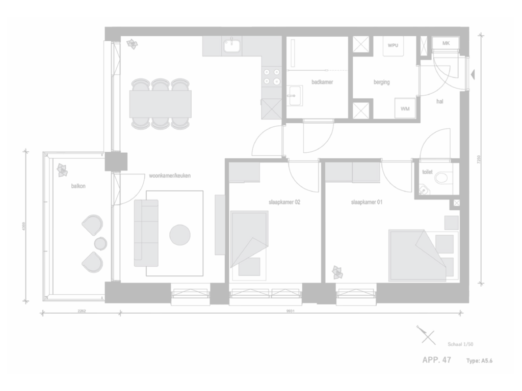 Bekijk plattegrond van First floor van Pieter Goosstraat 58