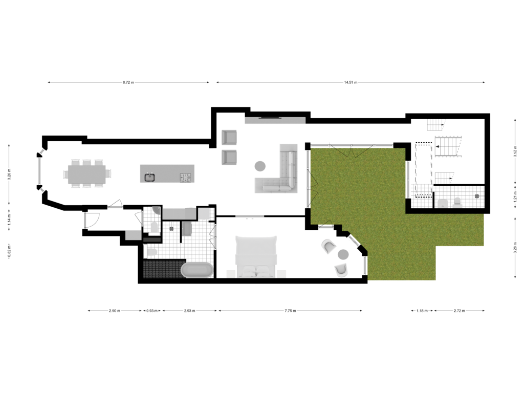 Bekijk plattegrond van Begane grond van Bakenessergracht 27