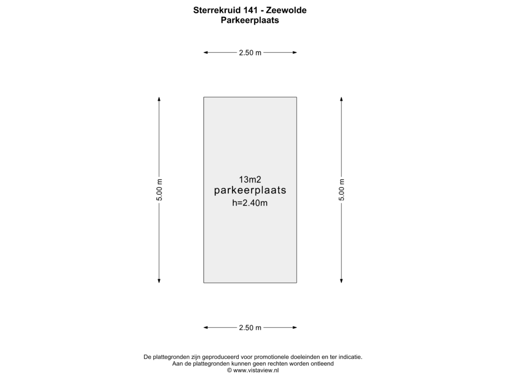 Bekijk plattegrond van PARKEERPLAATS van Sterrekruid 141