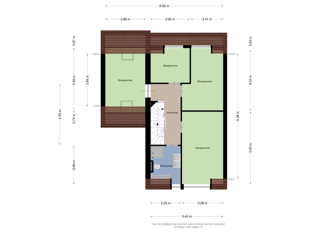 Bekijk plattegrond van Eerste Verdieping van Huurlingsedam 48