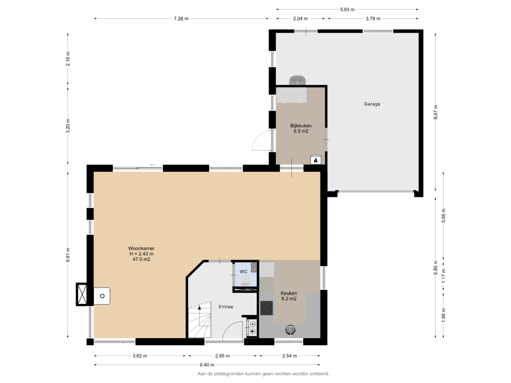 View floorplan of Begane Grond of de Opper 4