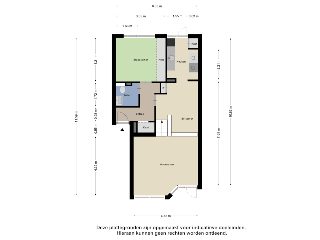 View floorplan of Appartement of Wielingenweg 334