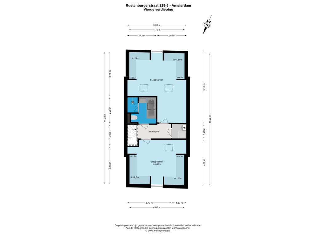 Bekijk plattegrond van 4e_verd van Rustenburgerstraat 229-3