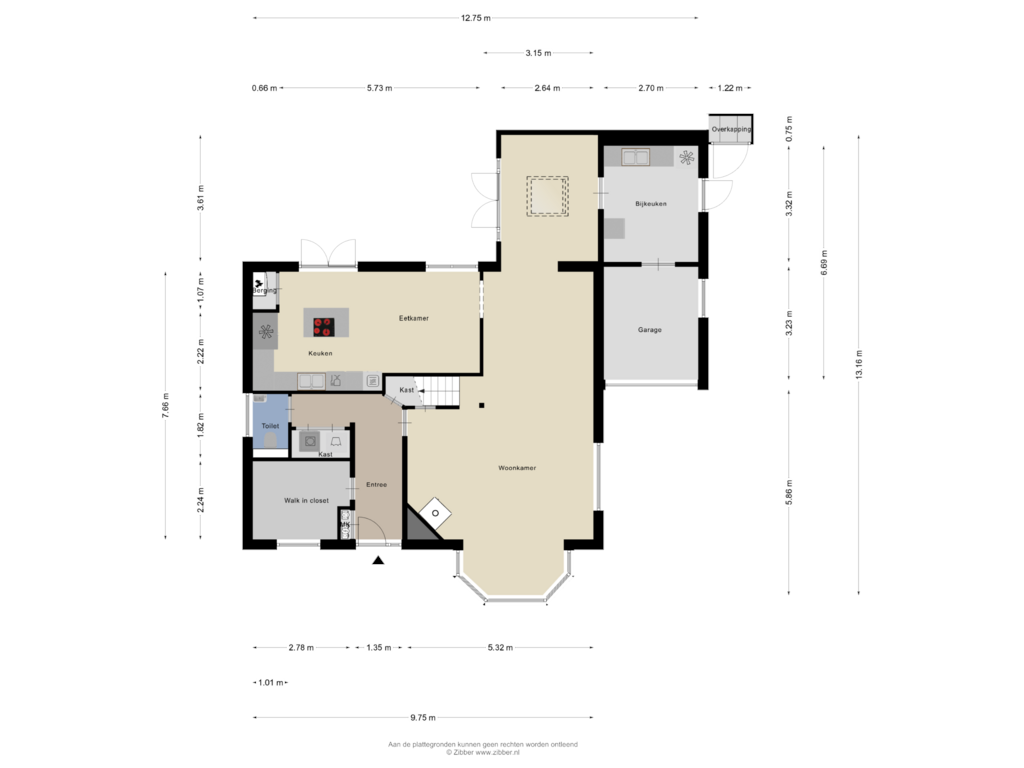 Bekijk plattegrond van Begane Grond van Kerkelaan 2