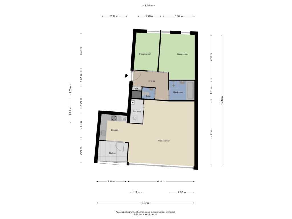 View floorplan of Appartement of De Klomp 248