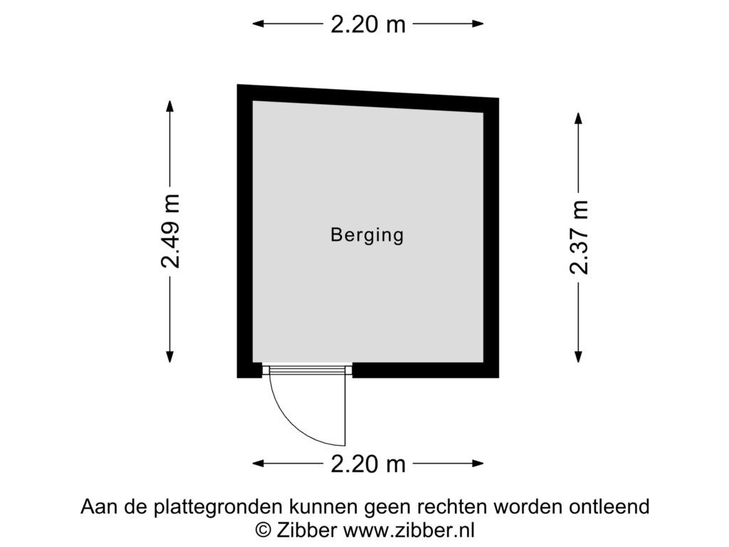 View floorplan of Berging of De Klomp 248