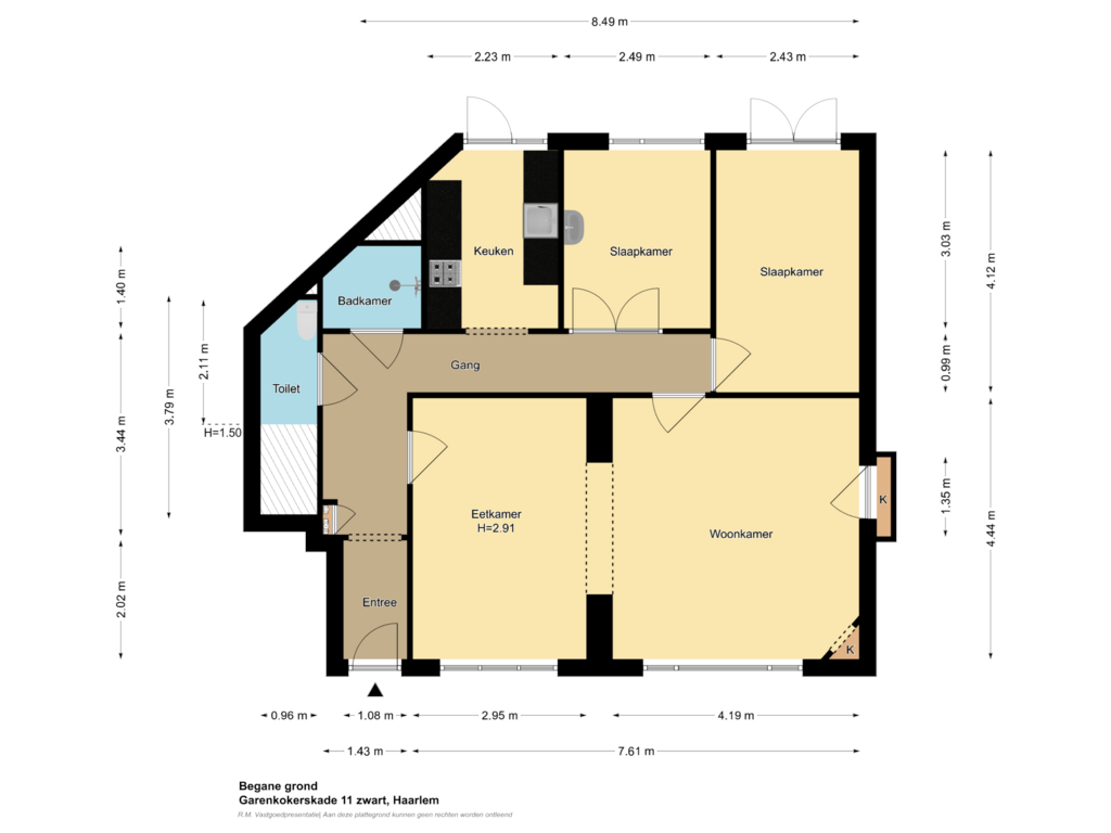 Bekijk plattegrond van Appartement van Garenkokerskade 11-ZW