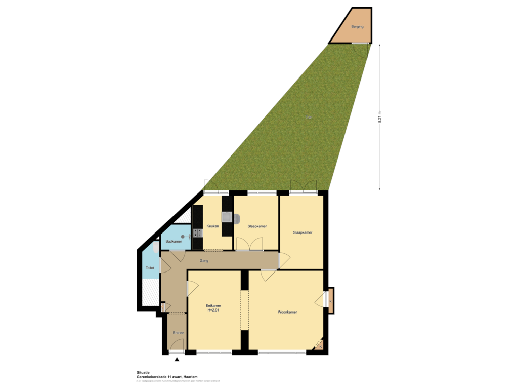 Bekijk plattegrond van Situatie van Garenkokerskade 11-ZW