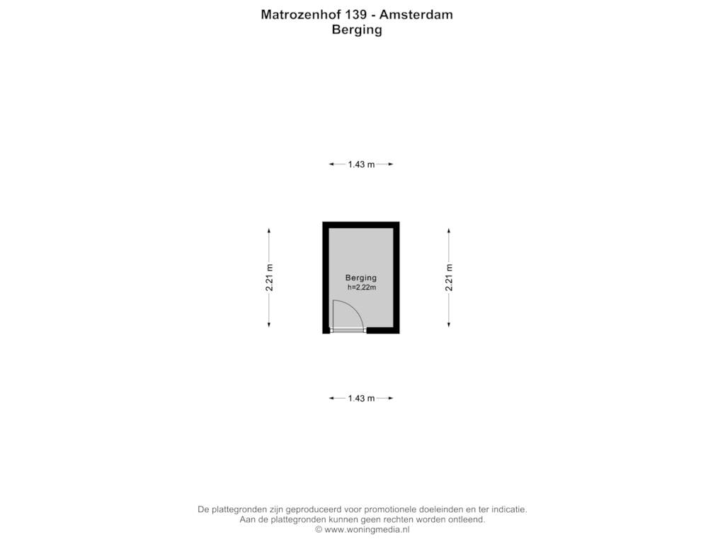 Bekijk plattegrond van Berging van Matrozenhof 139