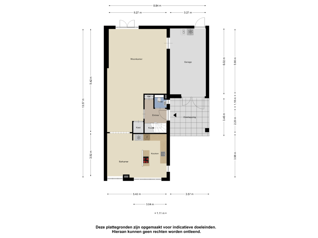 View floorplan of Begane Grond of Duifkruid 27