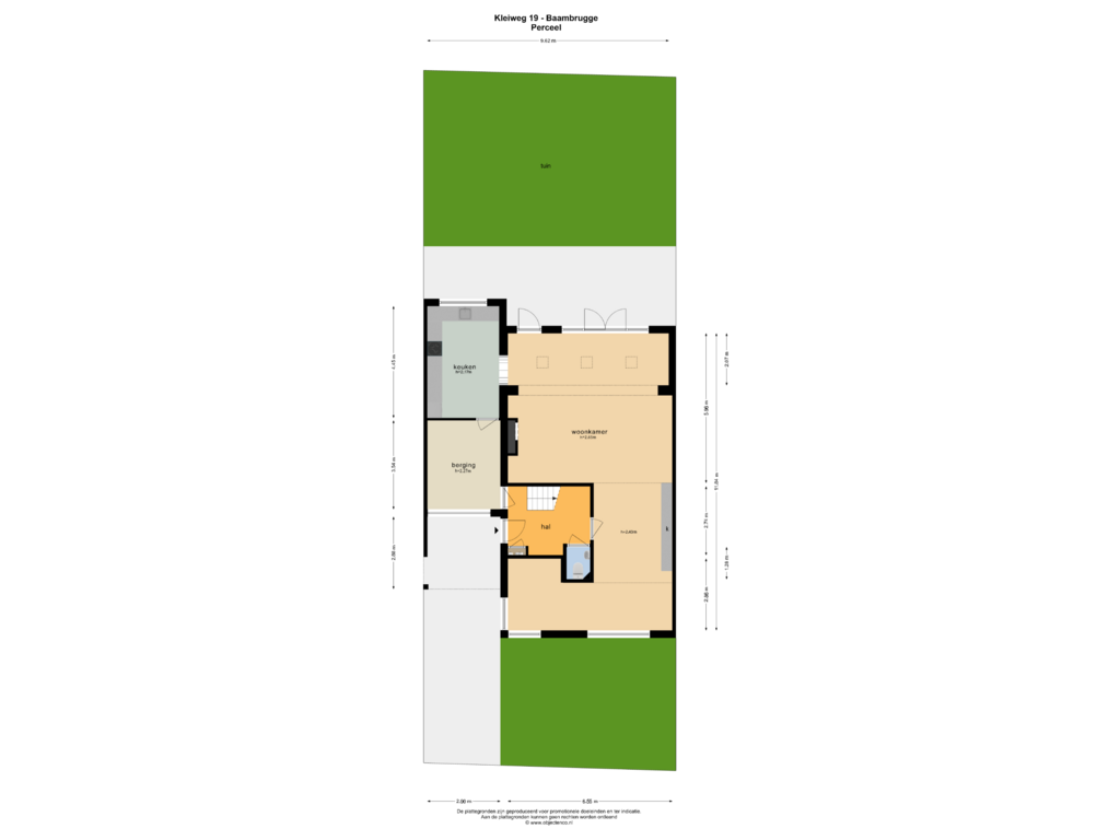 View floorplan of PERCEEL of Kleiweg 19