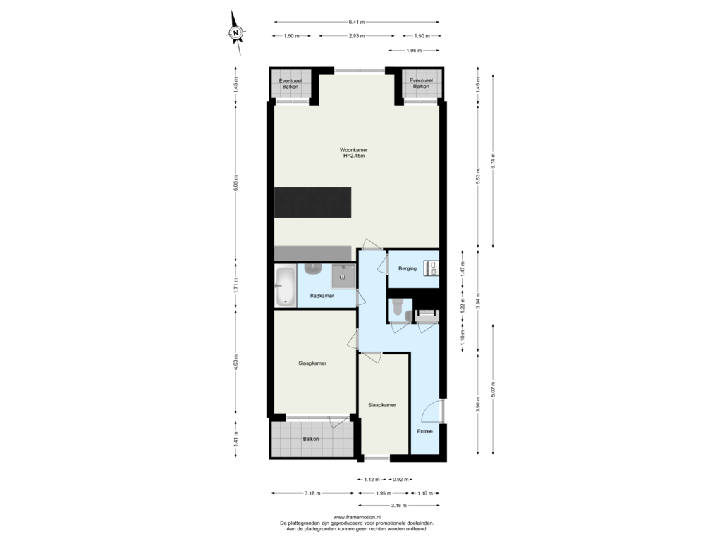 Bekijk plattegrond van Verdieping 4 van Oostzeedijk 330-F