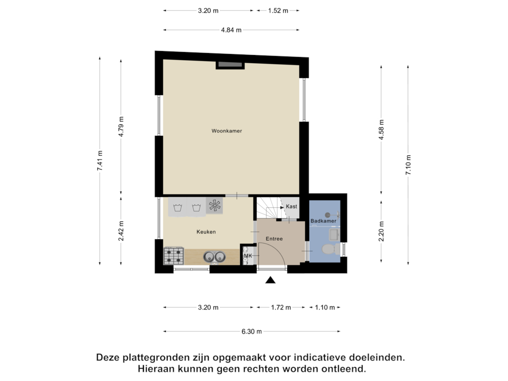 Bekijk plattegrond van Begane Grond van Veerseweg 38