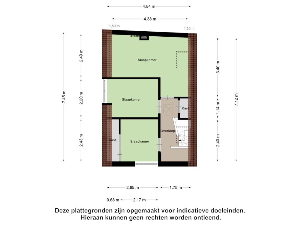 Bekijk plattegrond van Eerste Verdieping van Veerseweg 38