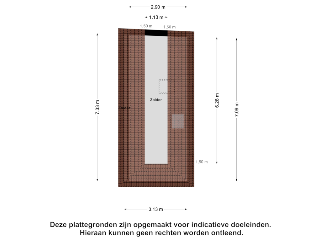 Bekijk plattegrond van Zolder van Veerseweg 38