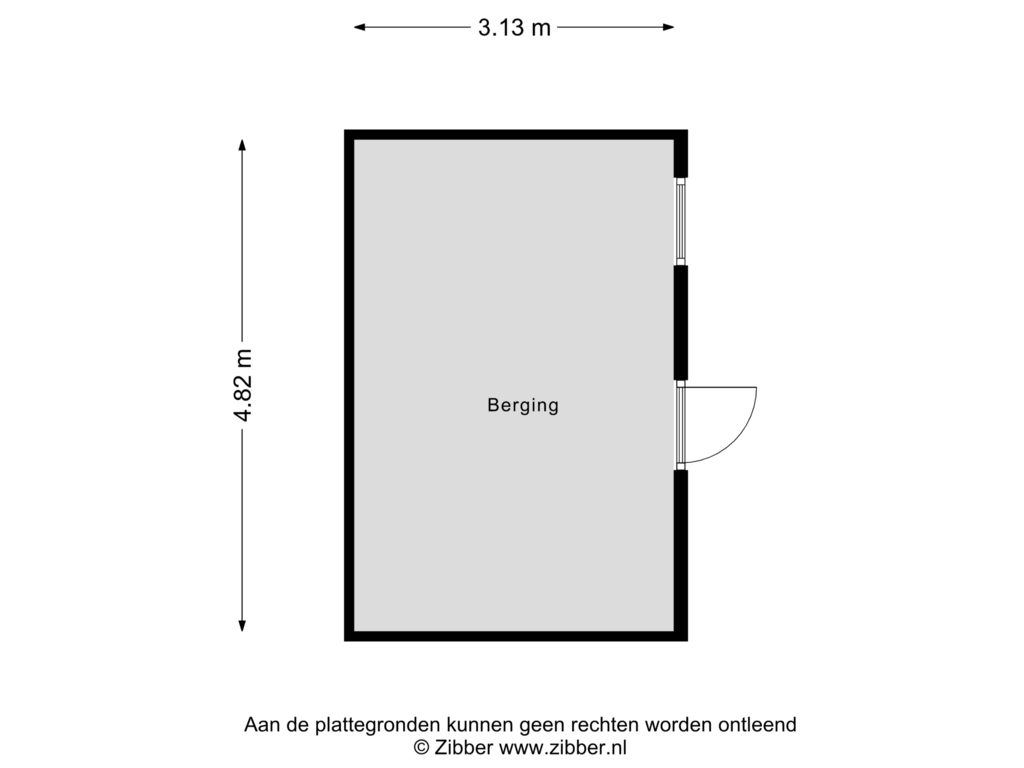 View floorplan of Berging of Kwartelstraat 50