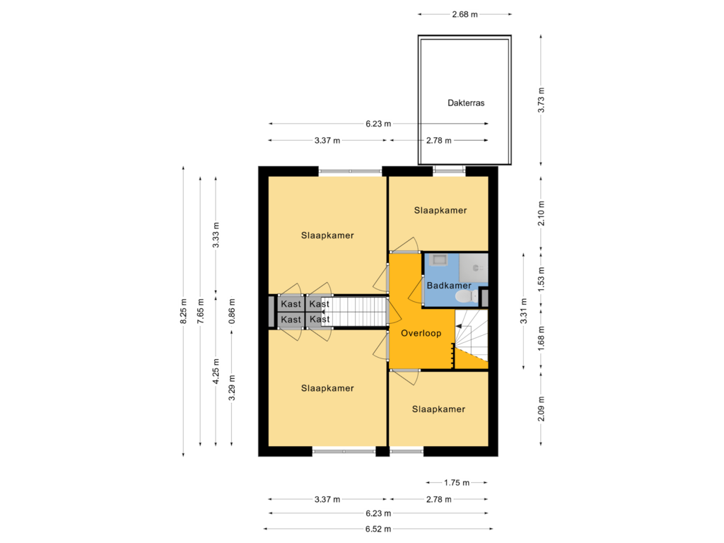 Bekijk plattegrond van 1e Verdieping van Haverstraat 3