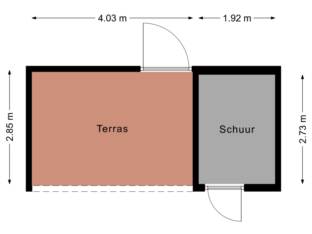 Bekijk plattegrond van Schuur / Garage van Haverstraat 3