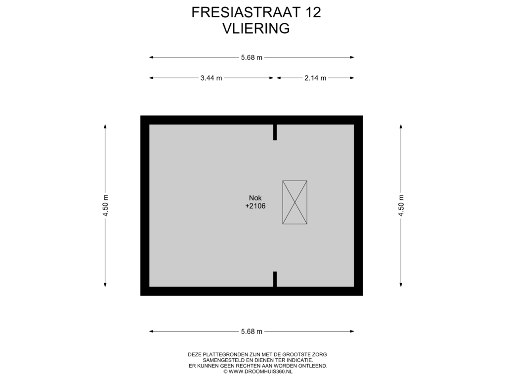 View floorplan of Zolder of Fresiastraat 12