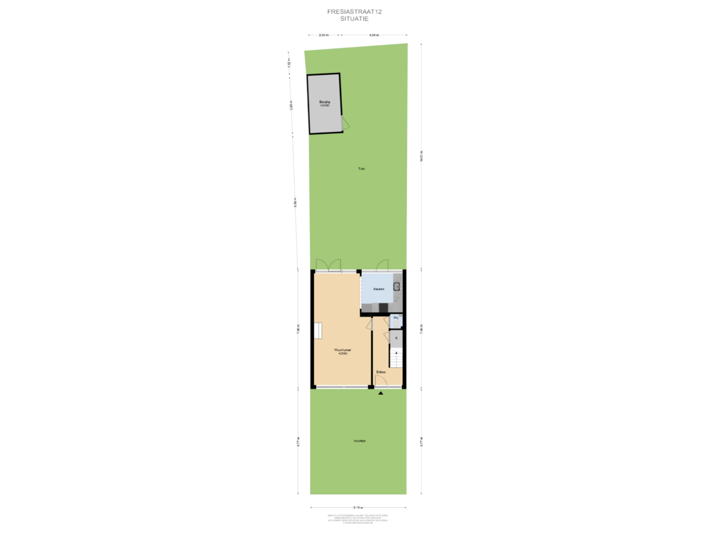 View floorplan of Situatie of Fresiastraat 12