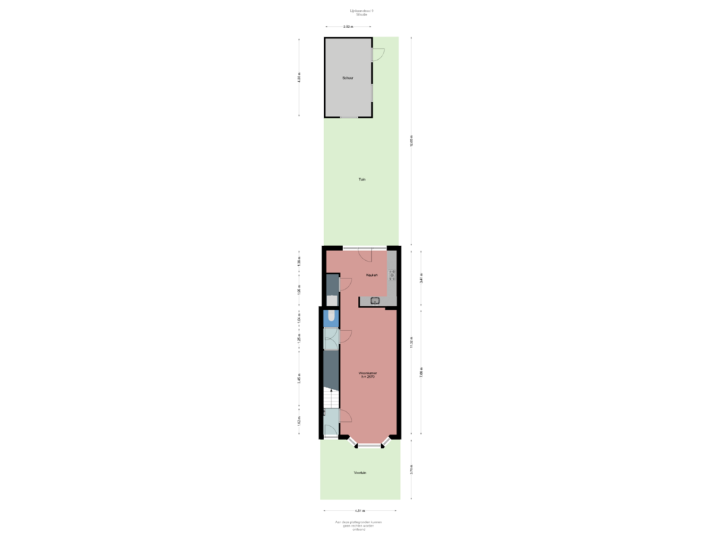 Bekijk plattegrond van Situatie van Lijnbaanstraat 9