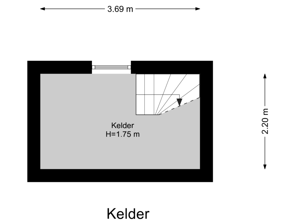 View floorplan of Kelder of Arnhemseweg 269