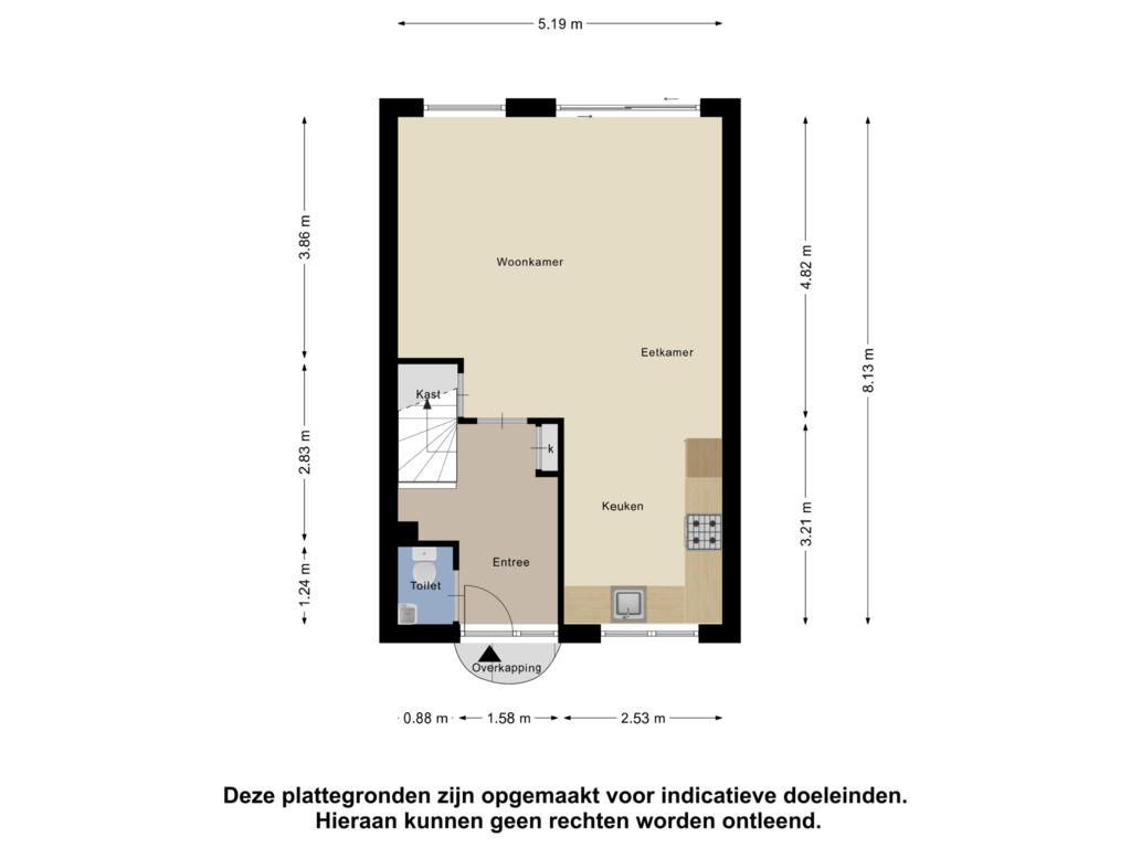 View floorplan of Begane Grond of Brusselstraat 9