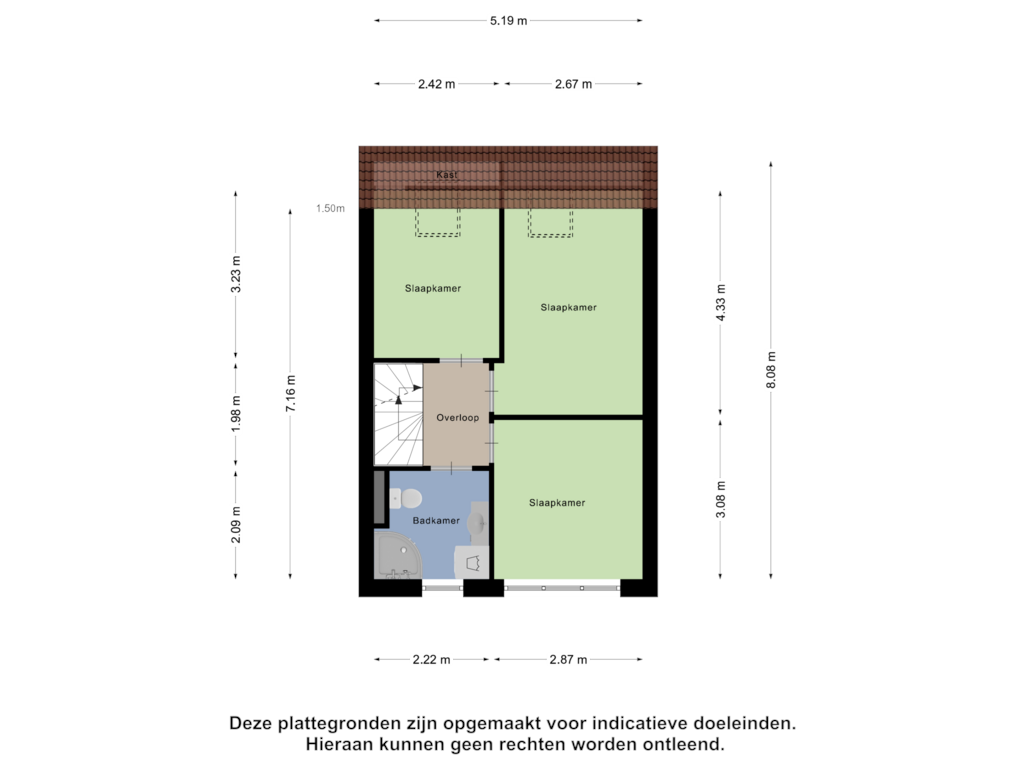 View floorplan of Eerste Verdieping of Brusselstraat 9