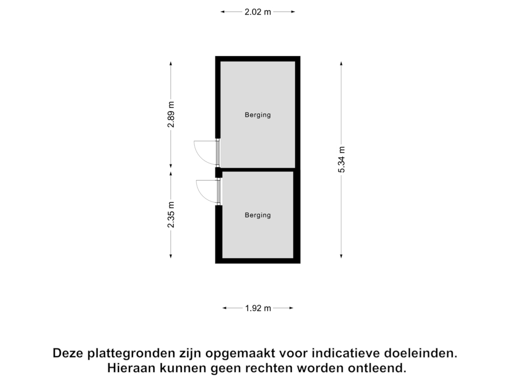 View floorplan of Berging of Brusselstraat 9