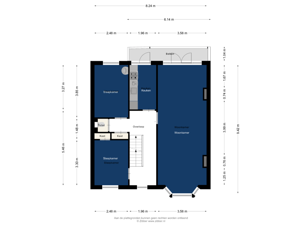 Bekijk plattegrond van Eerste verdieping van Transvaalstraat 22