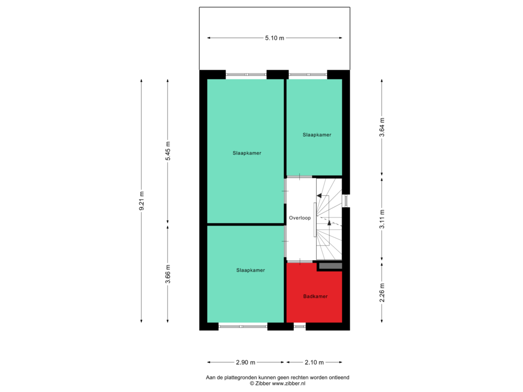 View floorplan of Eerste Verdieping of Speenkruid 31