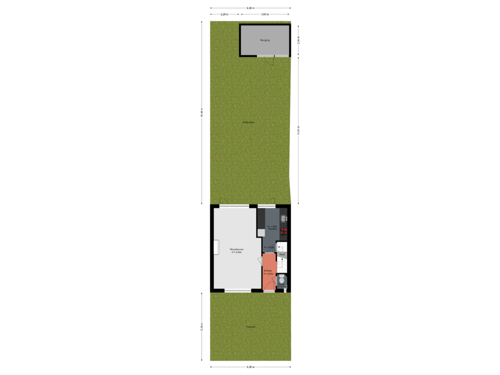 View floorplan of Situatie of Cabralstraat 19