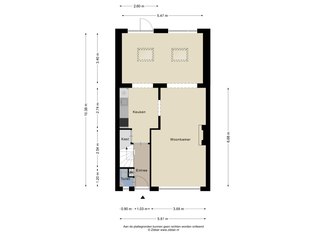 Bekijk plattegrond van Begane grond van Pieter Huyssensweg 3