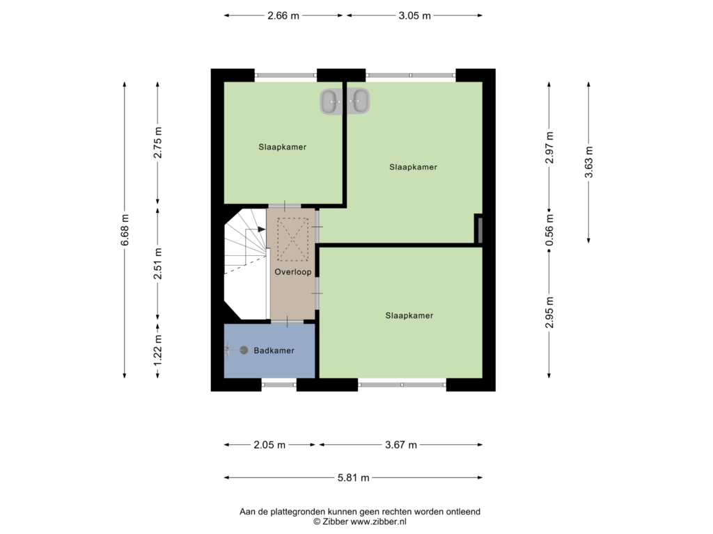 Bekijk plattegrond van Eerste verdieping van Pieter Huyssensweg 3