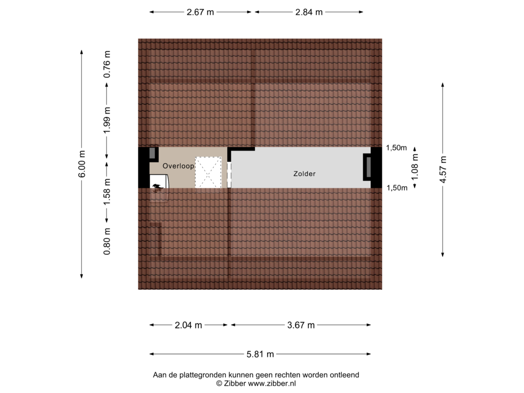 Bekijk plattegrond van Tweede verdieping van Pieter Huyssensweg 3