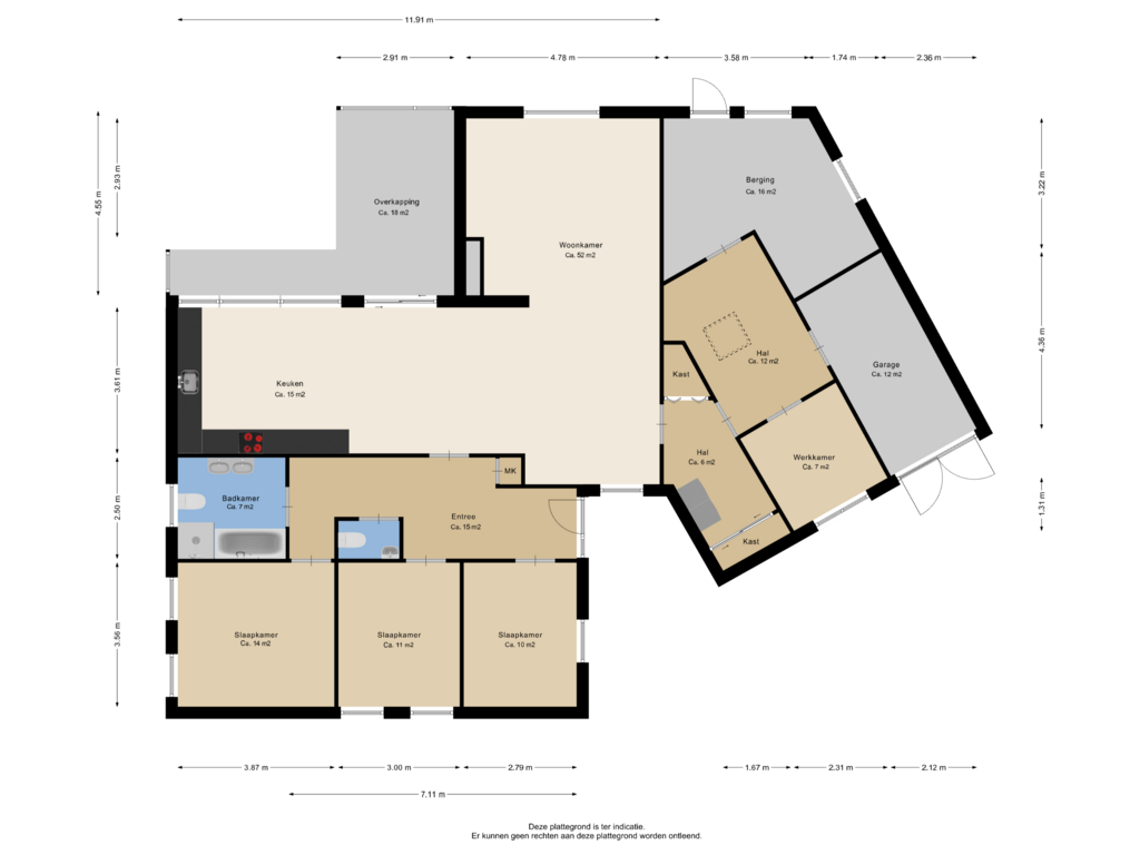 Bekijk plattegrond van Begane grond van Van Veen's park 6-A