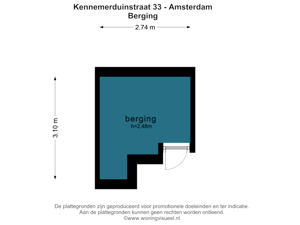 Bekijk plattegrond van BERGING van Kennemerduinstraat 33