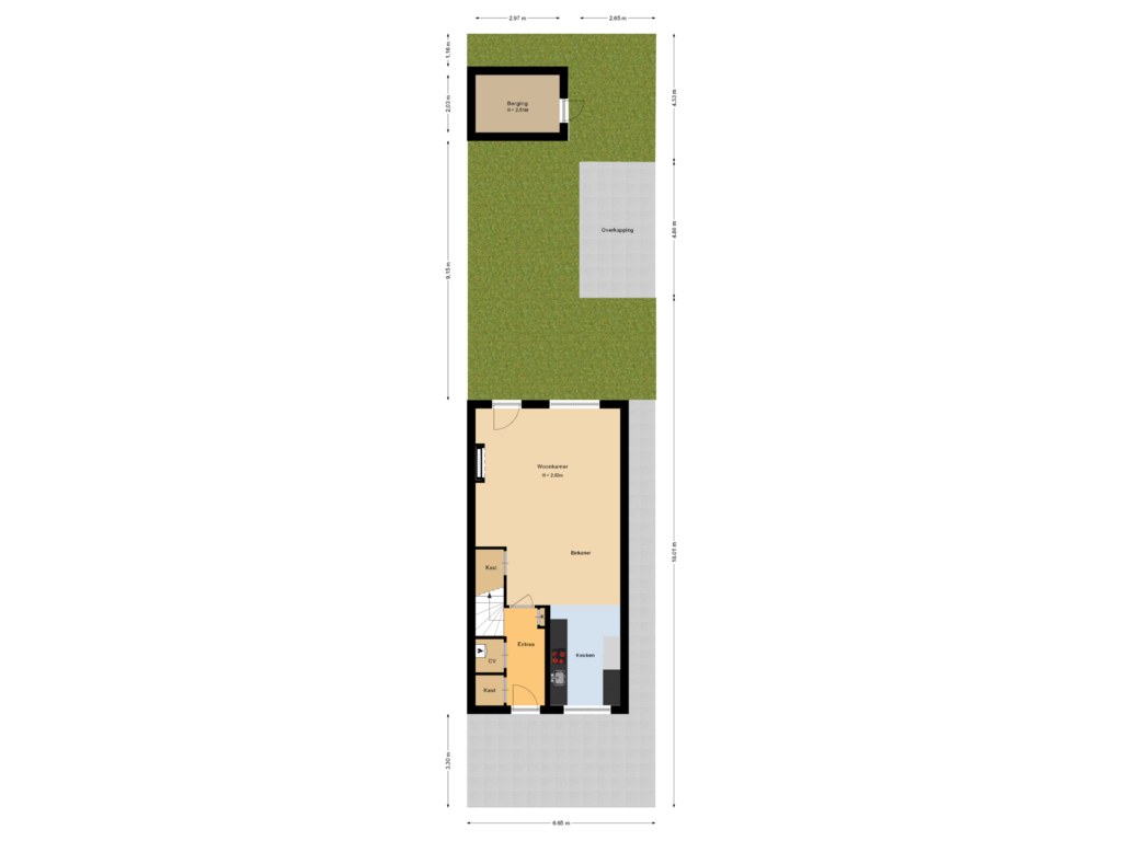 Bekijk plattegrond van Situatie van Schipperstraat 213