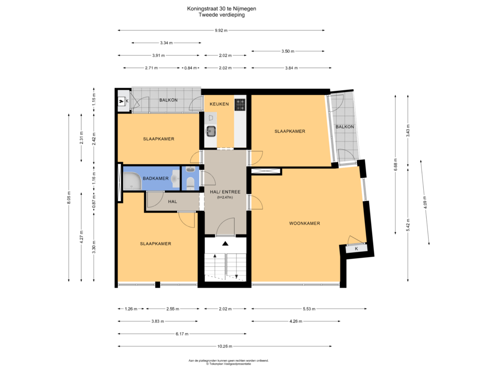 Bekijk plattegrond van Tweede verdieping van Koningstraat 30