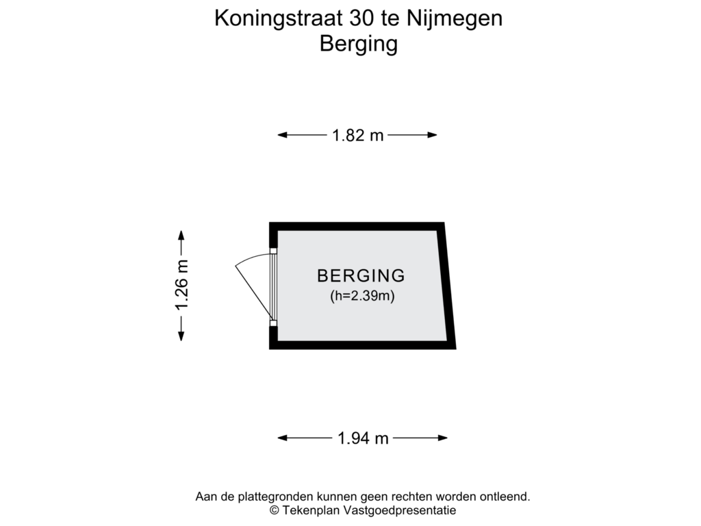 Bekijk plattegrond van Berging van Koningstraat 30