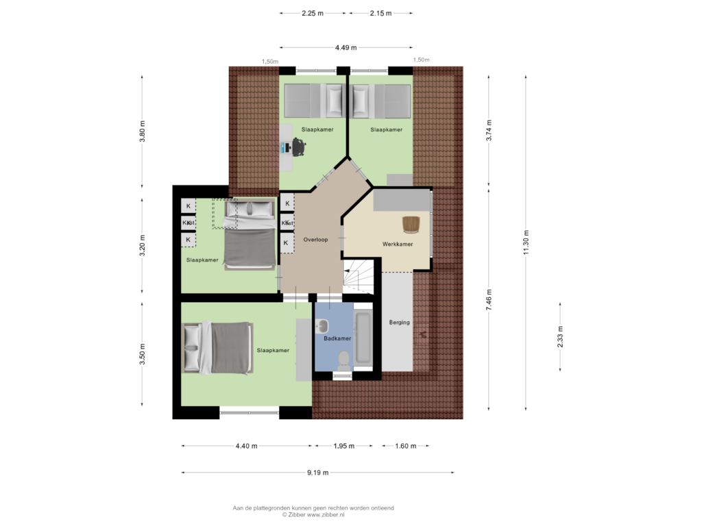 View floorplan of Eerste Verdieping of Oude Zwolsestraat 14