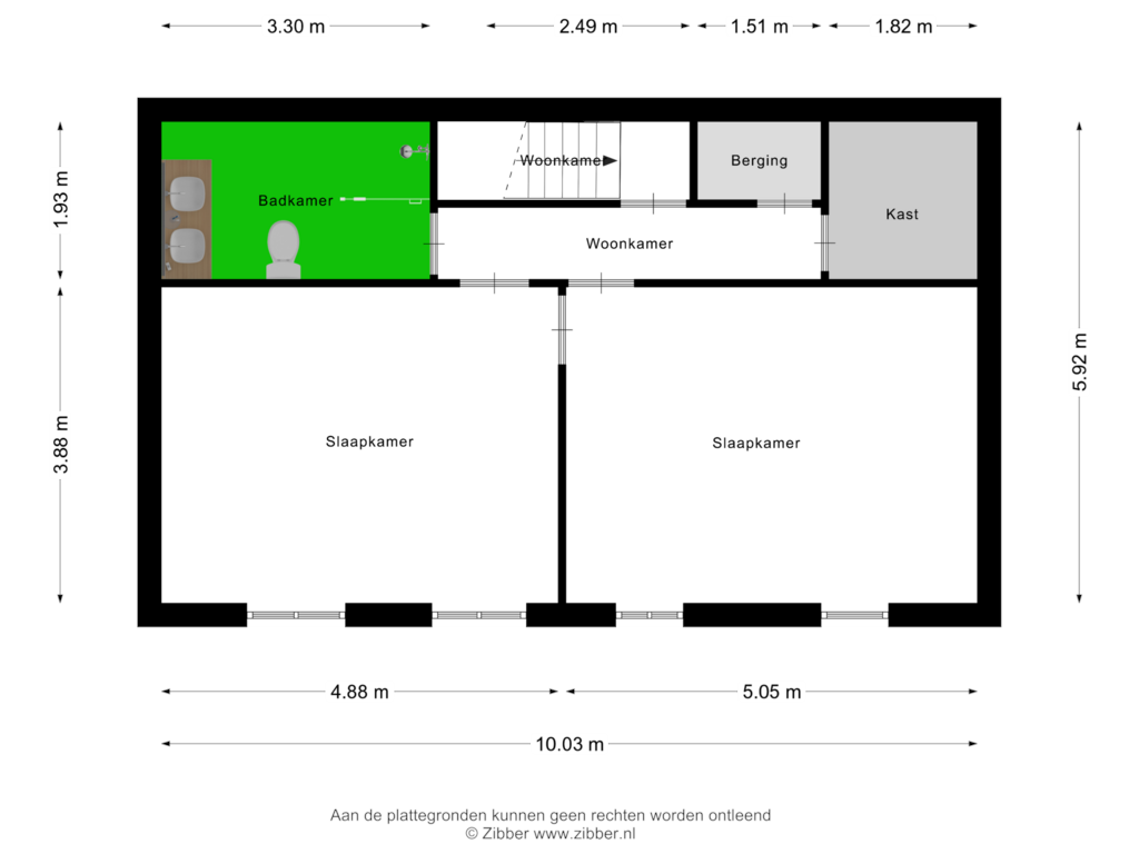 View floorplan of Eerste Verdieping of Vlierlaan 96