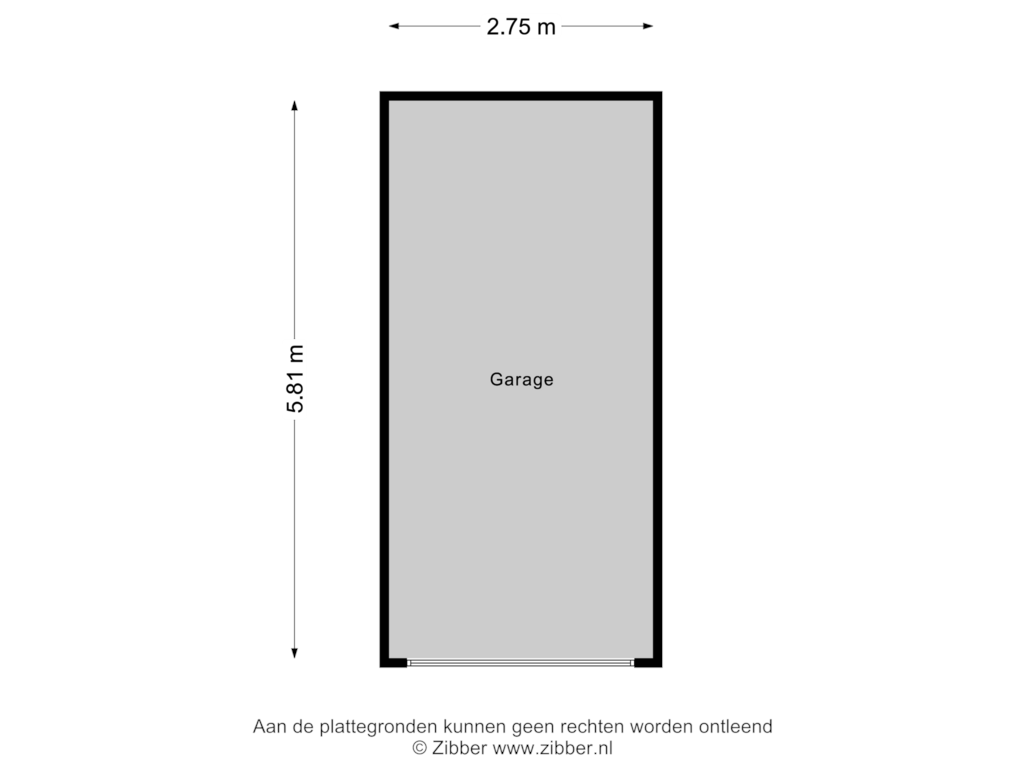 View floorplan of Garage of Vlierlaan 96