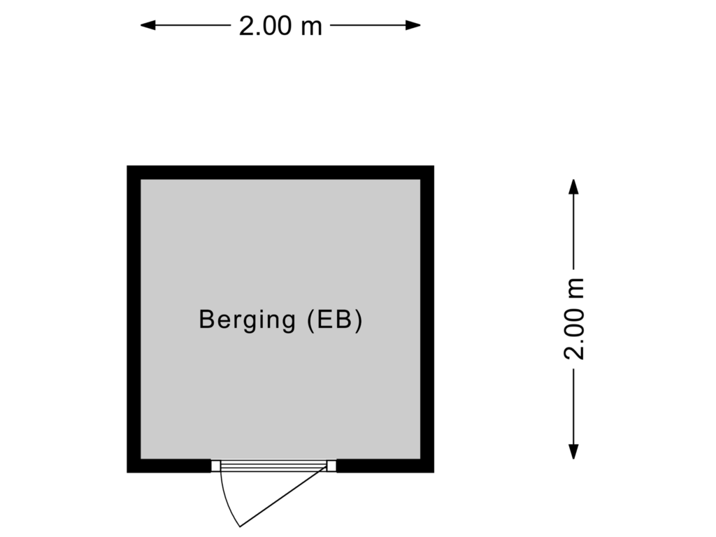 Bekijk plattegrond van Berging van Planciusstraat 23-A