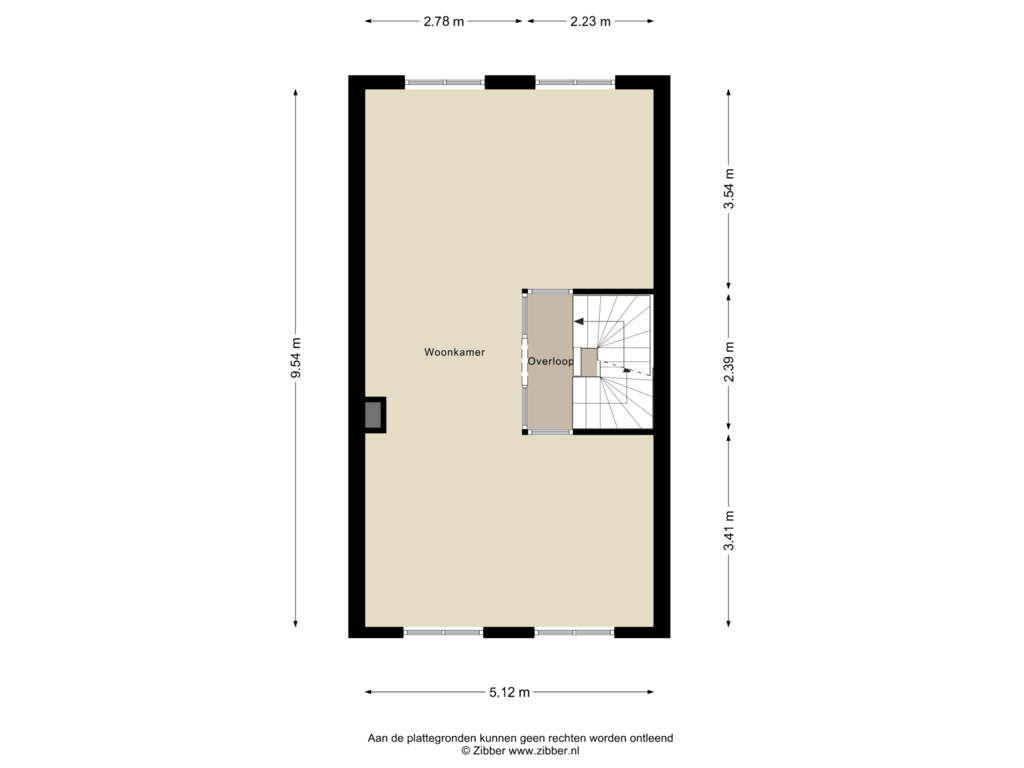 View floorplan of Eerste Verdieping of Spoorbaan 19