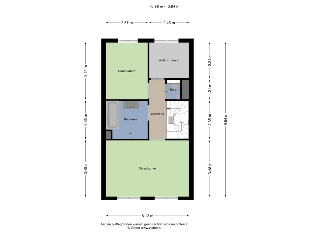 View floorplan of Tweede Verdieping of Spoorbaan 19