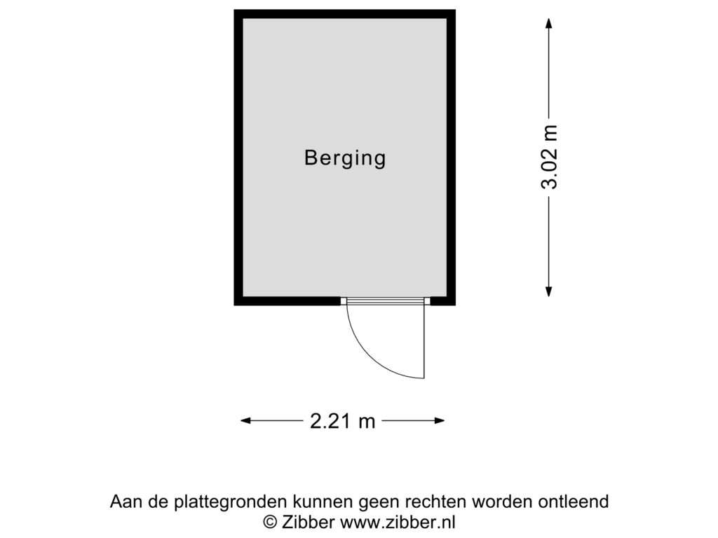 View floorplan of Berging of Spoorbaan 19