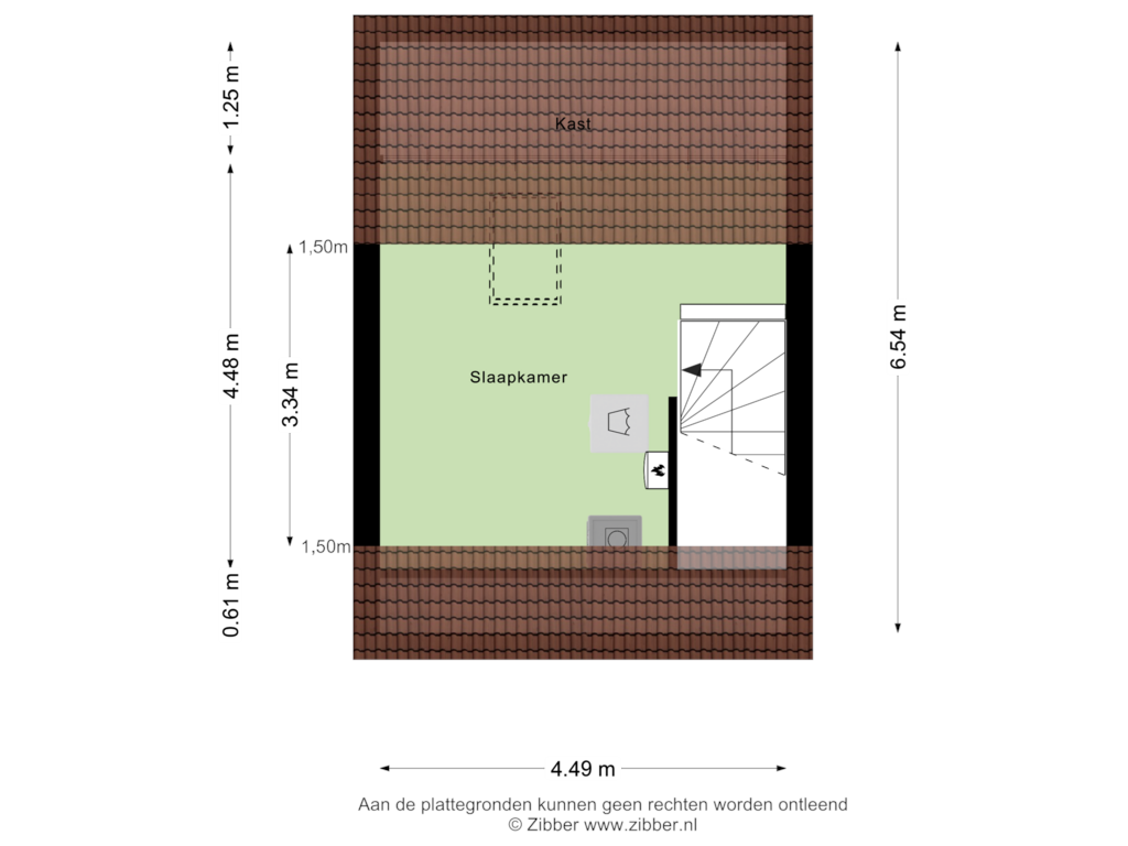 View floorplan of Tweede verdieping of Ceres 76-F